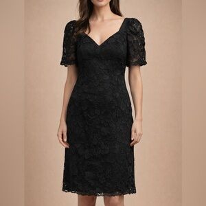 VINTAGE Black Lace Dress (labeled as size 10 fits like size 6) 💜BOGO item!